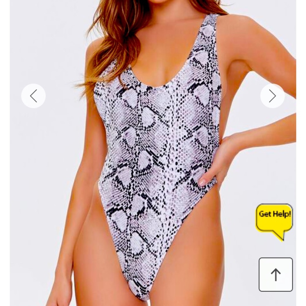 Snake Print One-Piece Swimsuit
